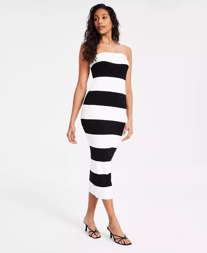 Bar III Women's Strapped Sleeveless Ribbed Dress, Exclusively at Macy's