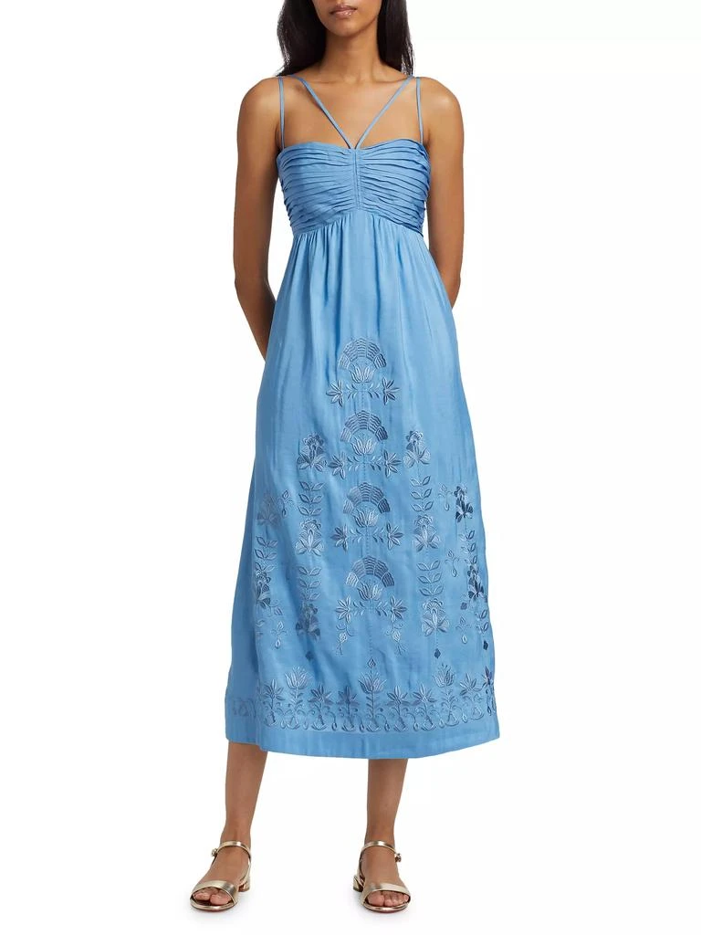 Kobi Halperin Ariella Embroidered Midi-Dress 3
