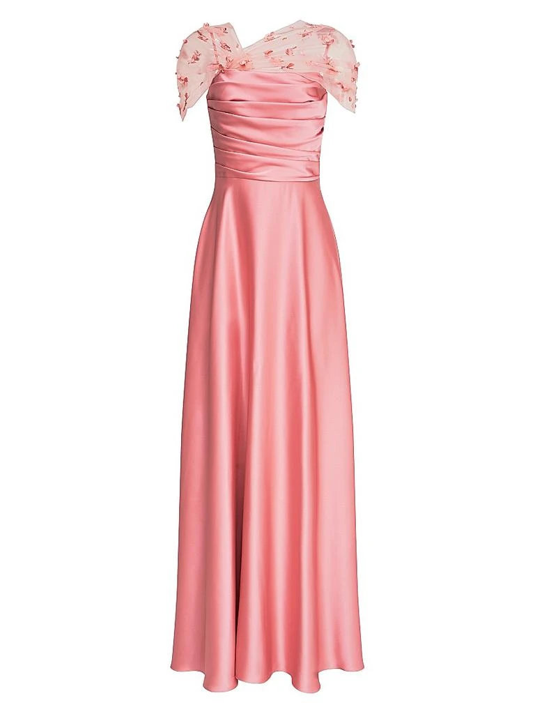 Theia Luella Shawl Draped A-Line Gown 1