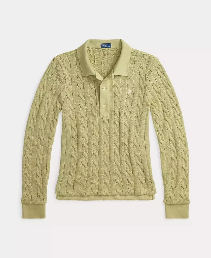 Ralph Lauren Women's Cable-Knit Polo Sweater 6
