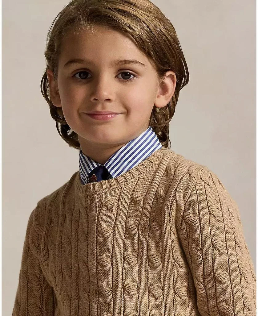 Ralph Lauren Toddler and Little Boys Cable Knit Cotton Sweater 3
