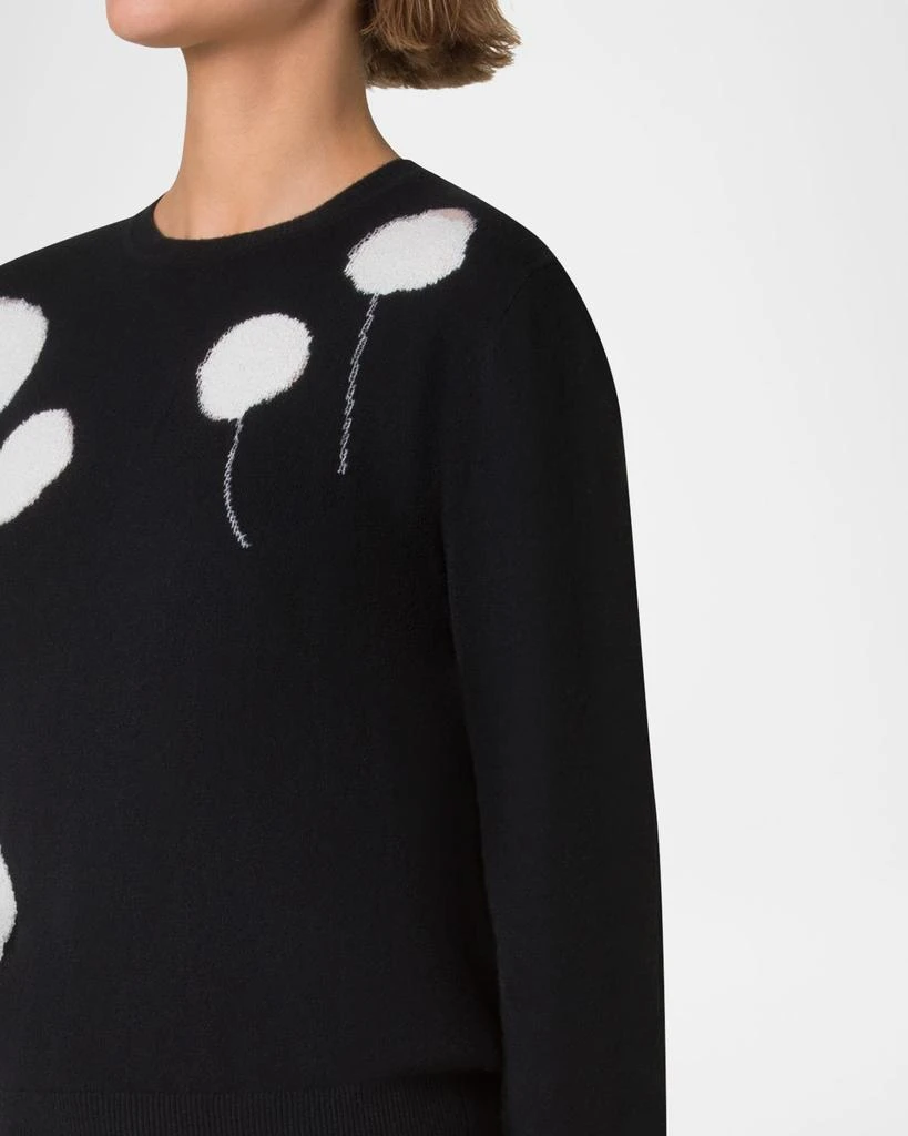Akris Windflower Cashmere-Cotton Crewneck Sweater 5