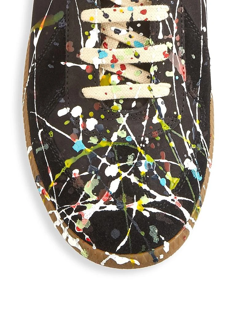 MAISON MARGIELA Replica Paint Splatter Leather Low-Top Sneakers 4