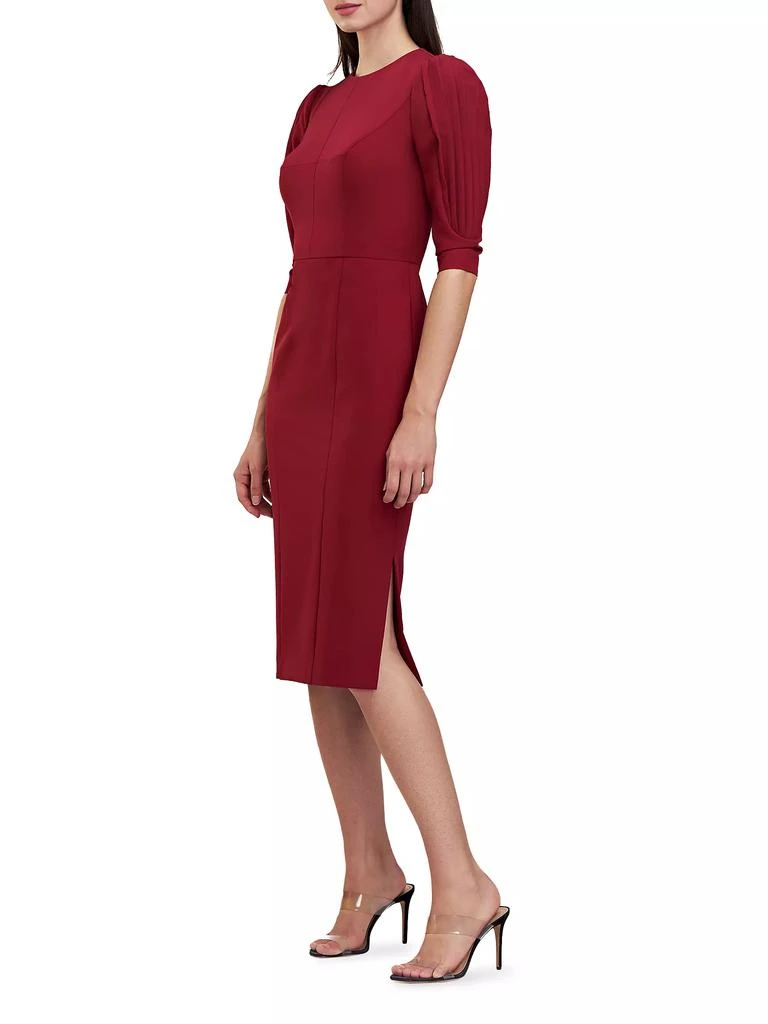 Kay Unger Gretchen Crepe Jewel-Neck Midi-Dress 3