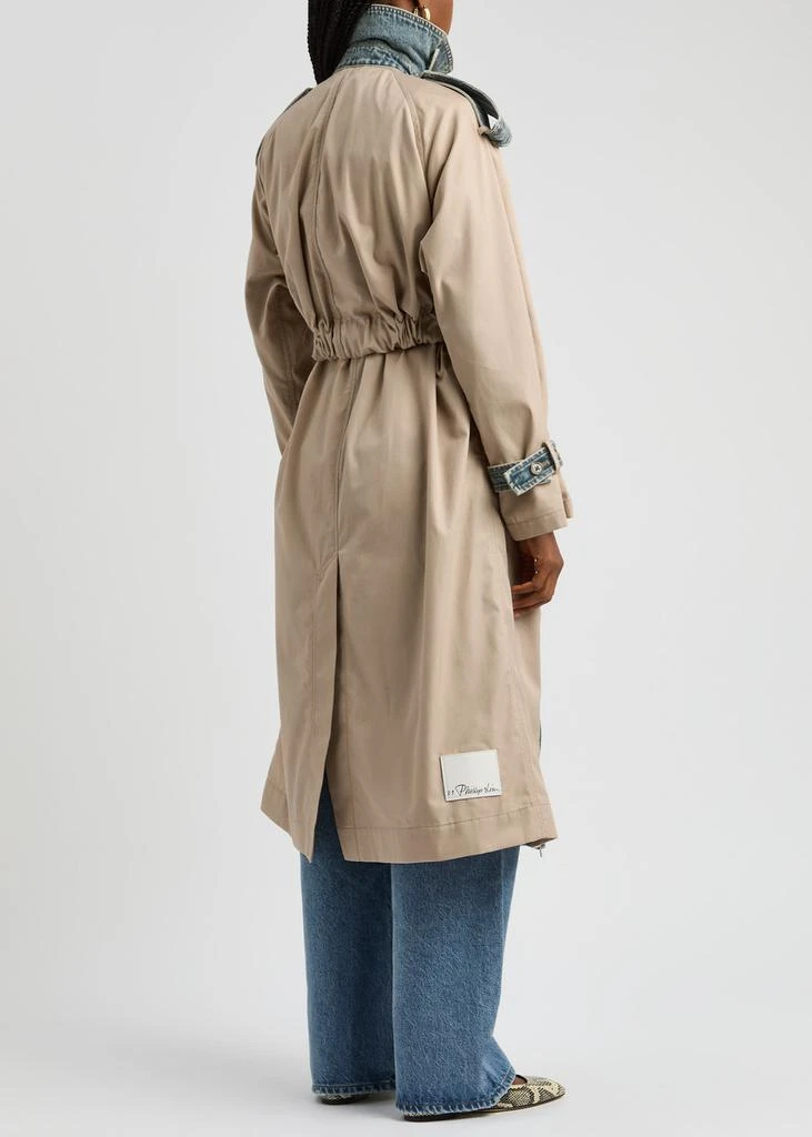 3.1 Phillip Lim Panelled denim and cotton trench coat 3