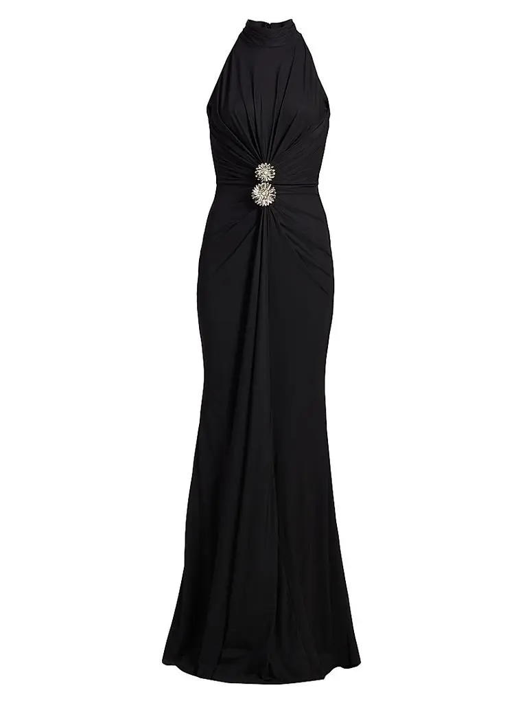 saks evening dresses Fifth Avenue Floral Print Long Dress - Blue Dresses, Clothing - SKS58186 The ball gown of our dreams Satin Saks Formal Gowns Women's