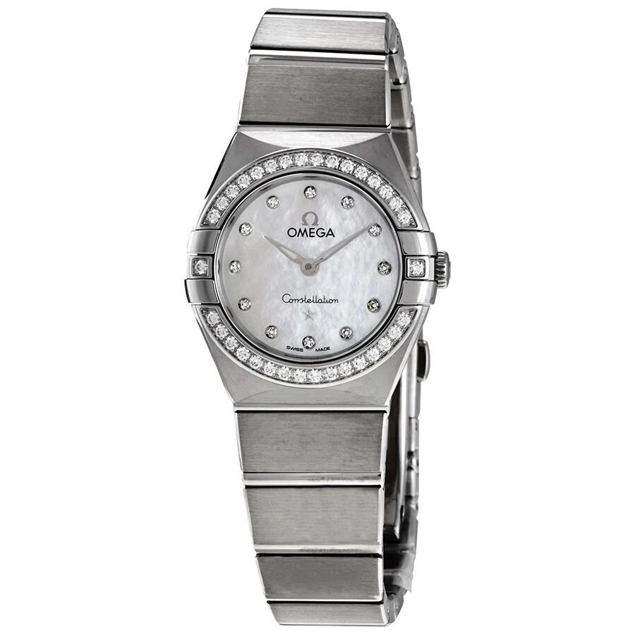 Omega Constellation Manhattan Diamond White Mother of Pearl Dial Ladies Watch 131.15.25.60.55.001 1