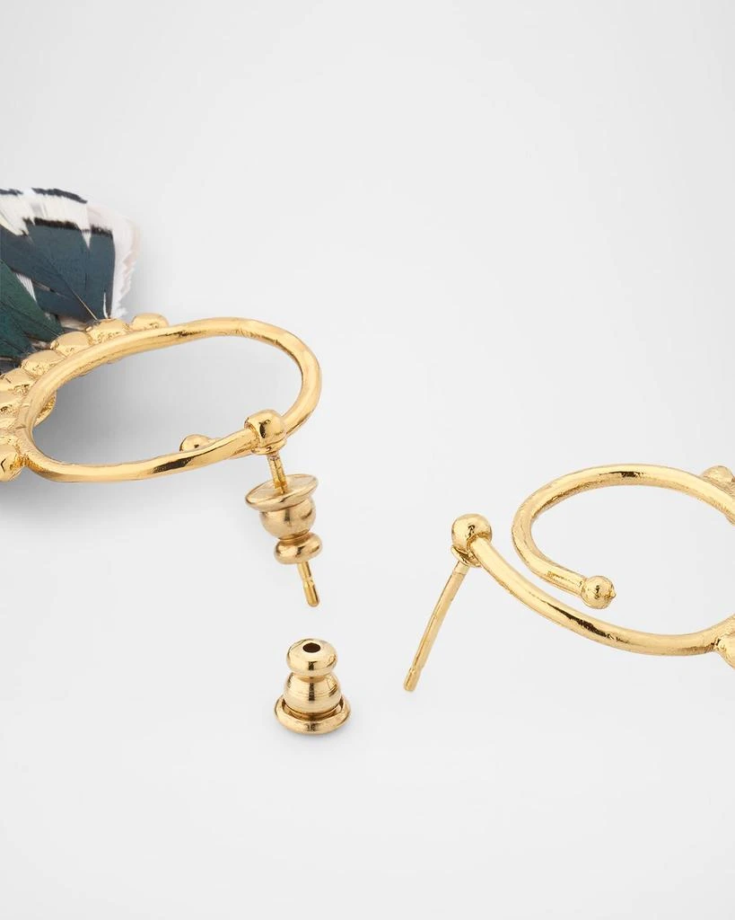 GAS Bijoux Buzios Mini Feather Fan Hoop Earrings 4