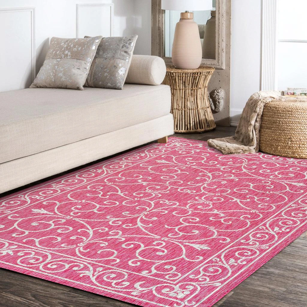 JONATHAN Y Charleston Vintage Filigree Textured Weave Indoor/Outdoor Area Rug 2