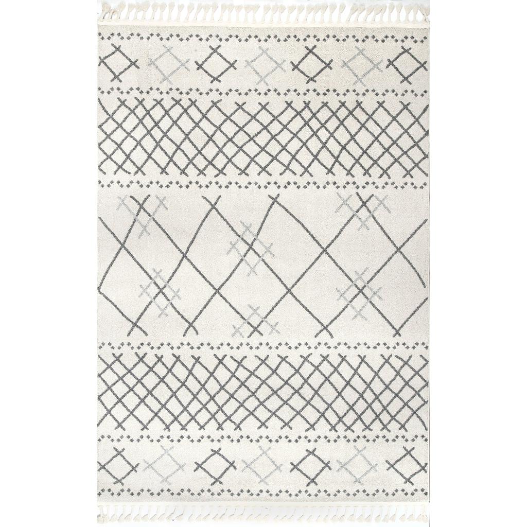 nuLOOM Alara Modern Trellis Tassel Area Rug