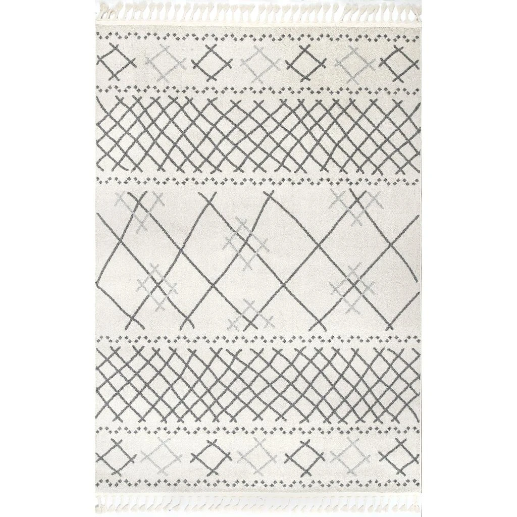 nuLOOM Alara Modern Trellis Tassel Area Rug 2