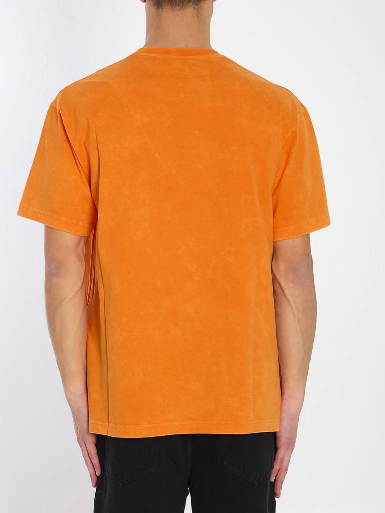 Gucci WASHED ORANGE COTTON T-SHIRT WITH LOGO 4