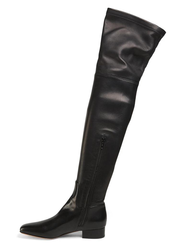 Valentino 25MM Block-Heel Over-The-Knee Leather Boots 4