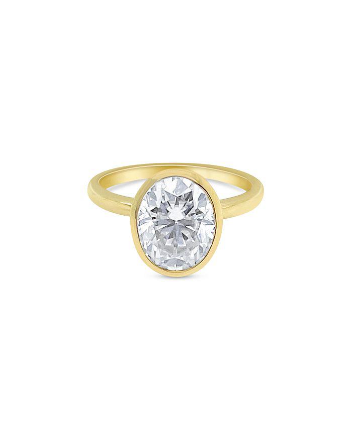 Meira T 14K Yellow Gold Bezel Set Moissanite Ring