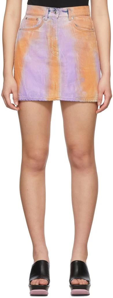 MSGM Purple 
Orange Spray Paint Skirt