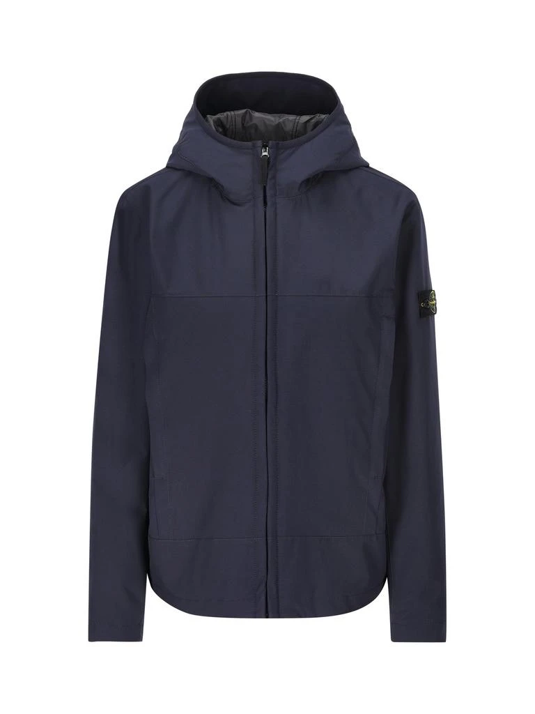 Stone Island Junior Stone Island Junior Logo Patch Zipped Jacket