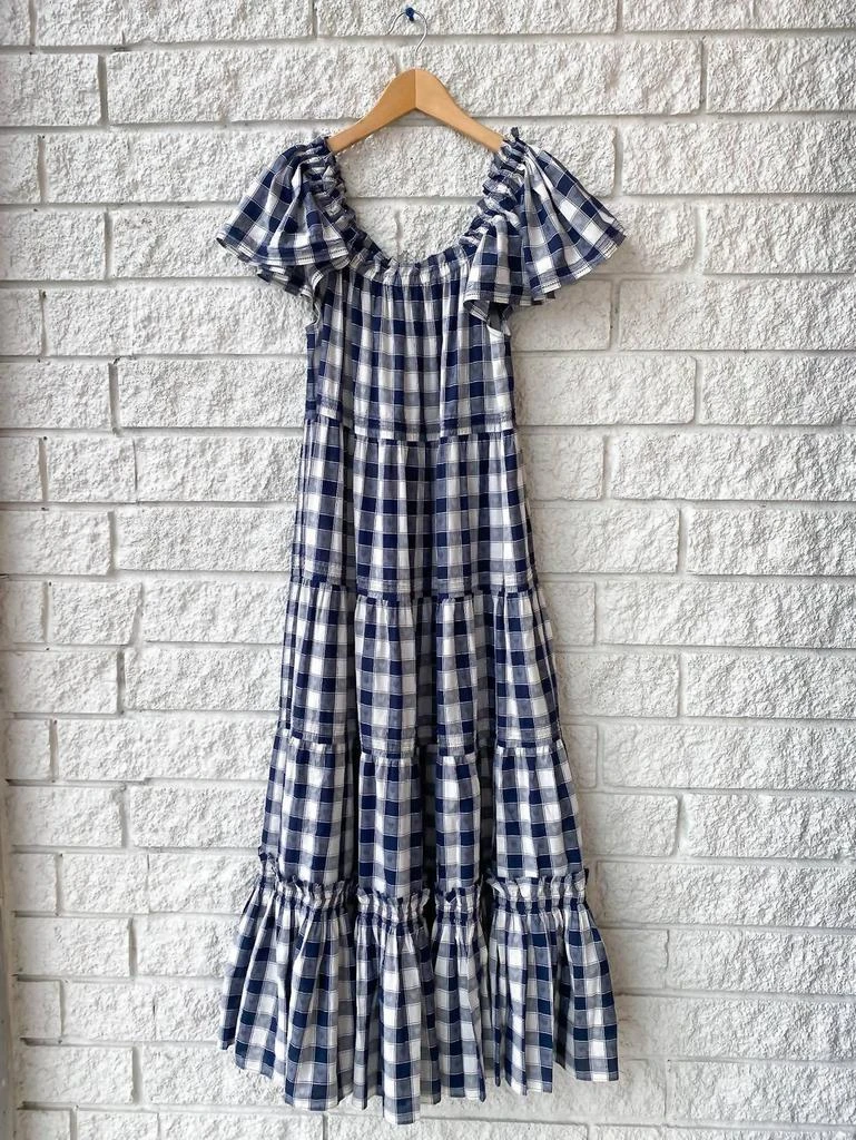 The Great The Nightingale Dress In Navy Heart Check 2