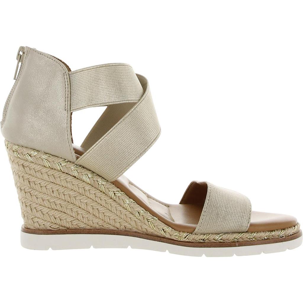 Me Too Gilly 15 Womens Metallic Stretch Wedge Heels