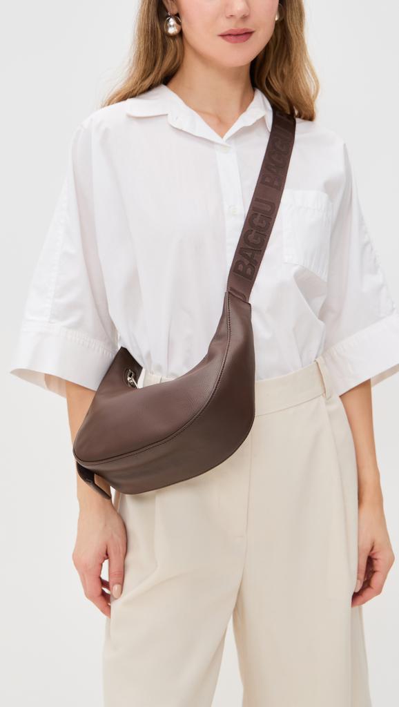 Baggu Small Recycled Leather Crescent Bag