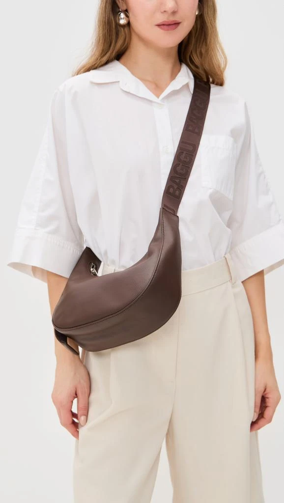 Baggu Small Recycled Leather Crescent Bag 2