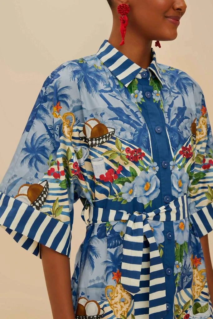 Farm Rio Farm Rio - Fresh Table Scarf Midi Dress 5