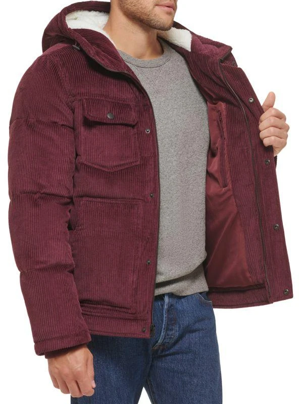 Levi's Classic Fit Hooded Corduroy Puffer Jacket 4