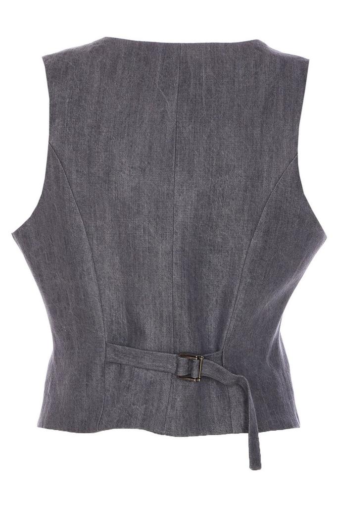 LIU •JO Liu Jo V-Neck Buttoned Denim Gilet