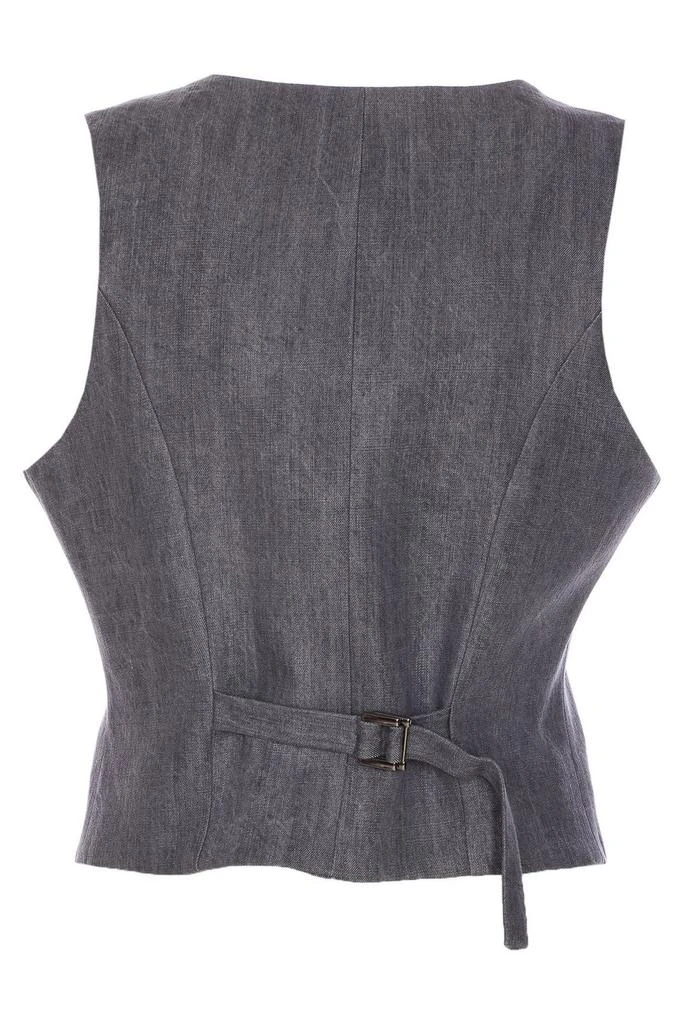 LIU •JO Liu Jo V-Neck Buttoned Denim Gilet 2