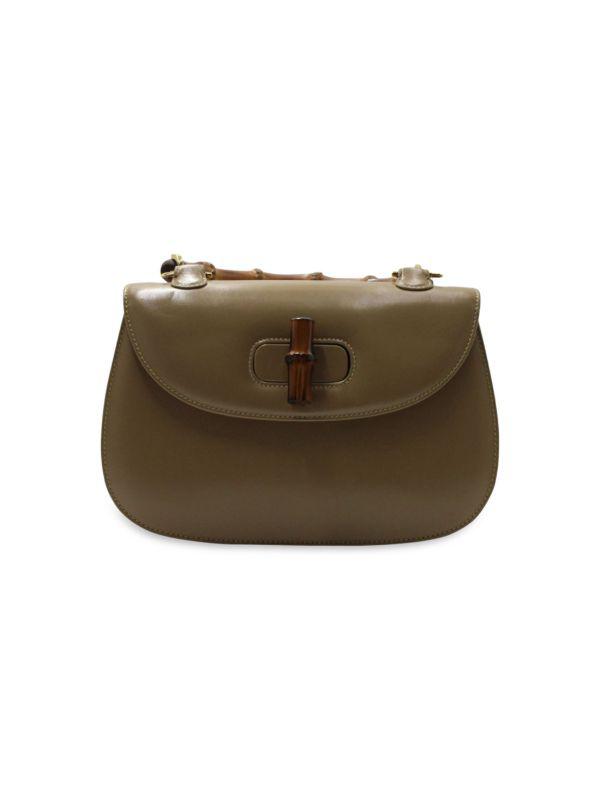 【関税&送料込】Gucci Sage Green Leather Small Petite Gg Han Gucci Sage Green Matelasse Leather Small GG Marmont Flap Bag