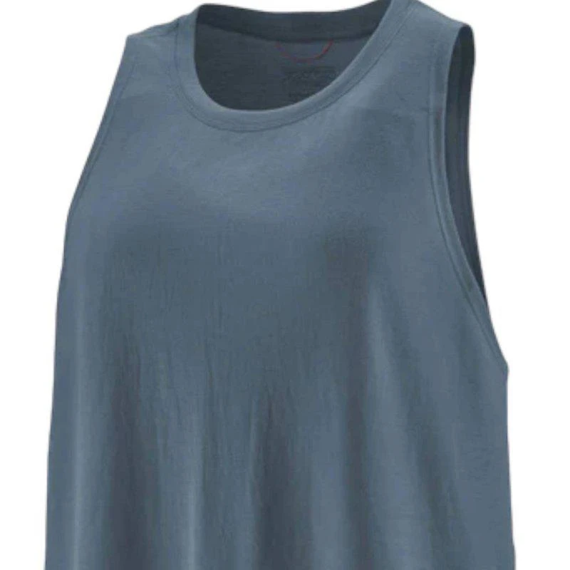 Patagonia Cap Cool Trail Cropped Tank Top In Utility Blue 2