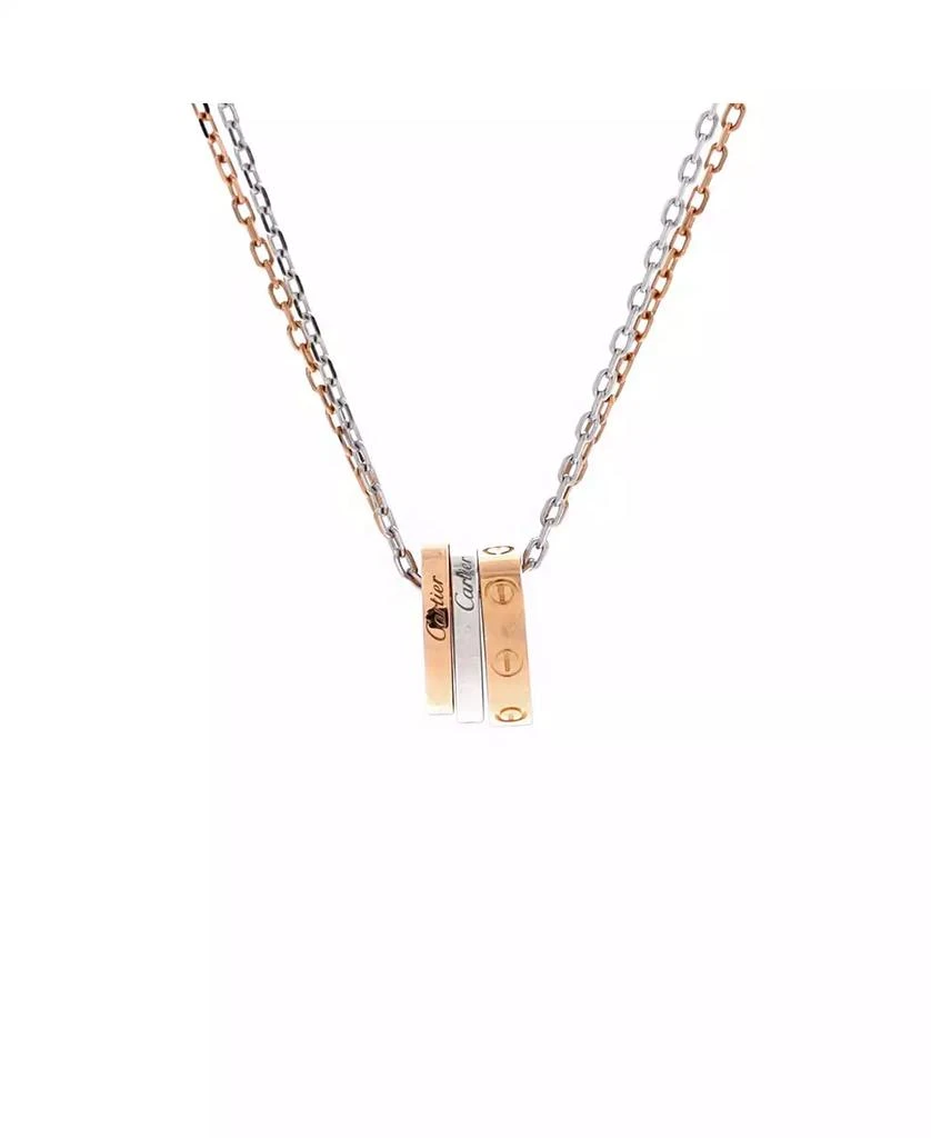 Cartier Love 3 Ring Pendant Necklace