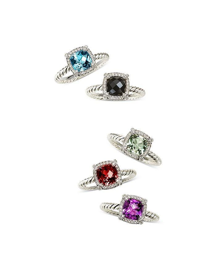 David Yurman Sterling Silver Petite Chatelaine® Ring with Black Onyx & Diamonds - Exclusive 3
