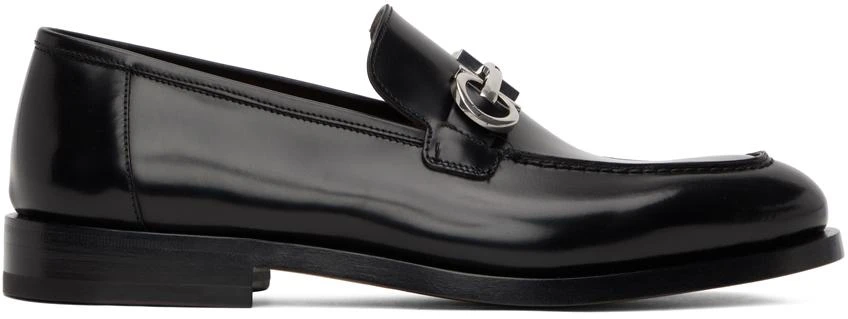 Salvatore Ferragamo Black Gancini Loafers 1