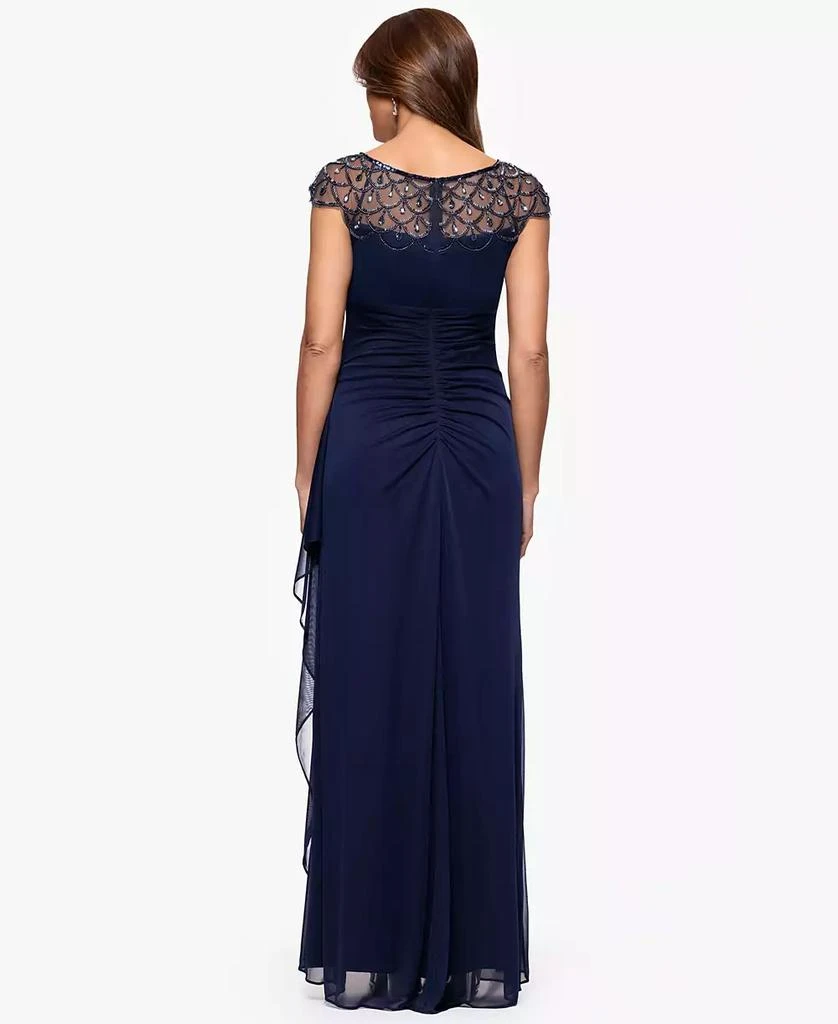 XSCAPE Women's Boat-Neck Long Sheath Dress 4