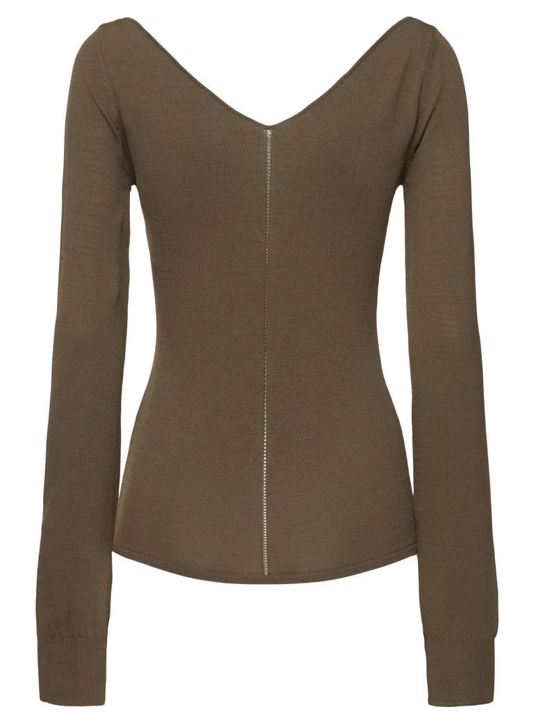 Lemaire Viscose Crepe Wide V-neck Top 3