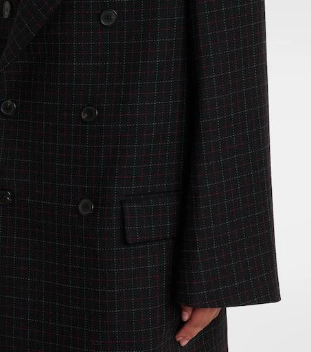 WARDROBE.NYC Oversized checked virgin wool coat 5