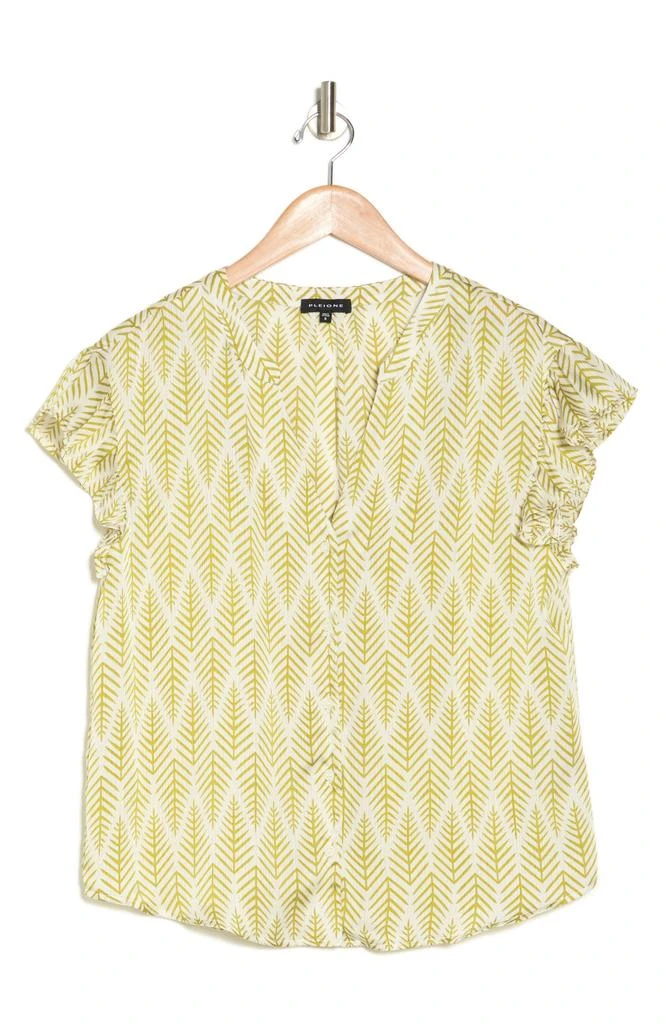 Pleione Print Ruffle Sleeve Top 3