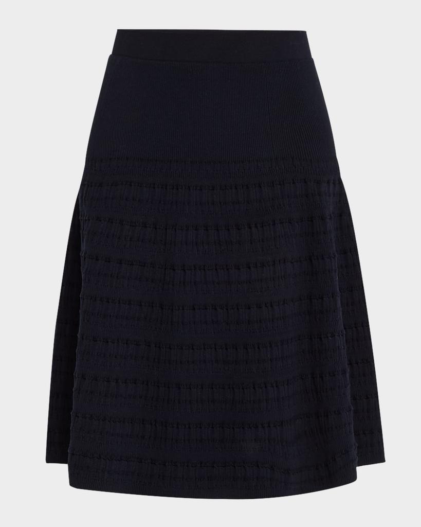 TSE Cashmere A-Line Textured Knit Skirt