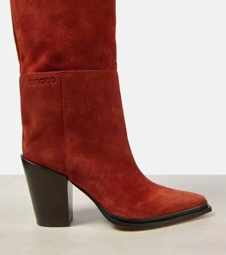 Jimmy Choo Cece 80 suede knee-high boots 5