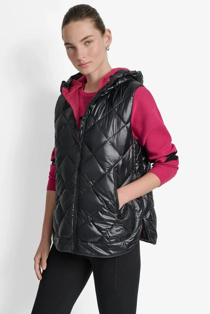 DKNY QUILTED HOODED VEST 6