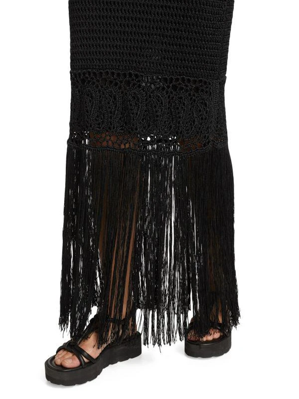 A.L.C. Valerie Crochet Fringe Maxi Dress 4