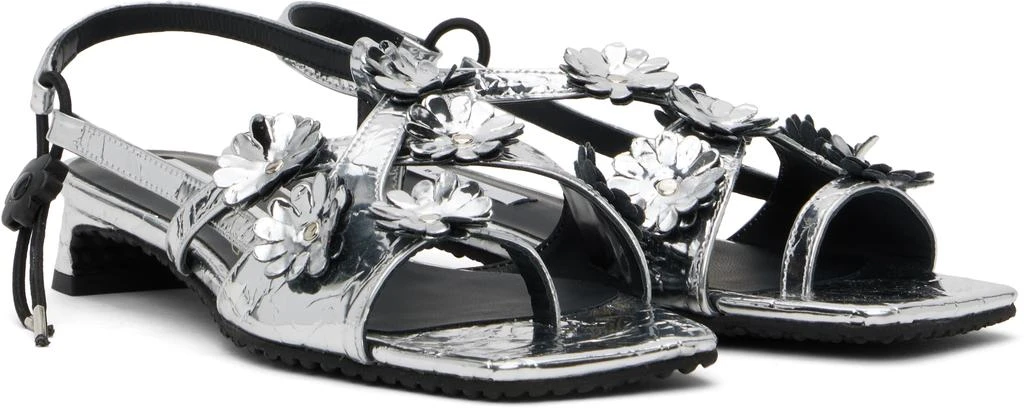 CECILIE BAHNSEN Silver Arna Heeled Sandals 4