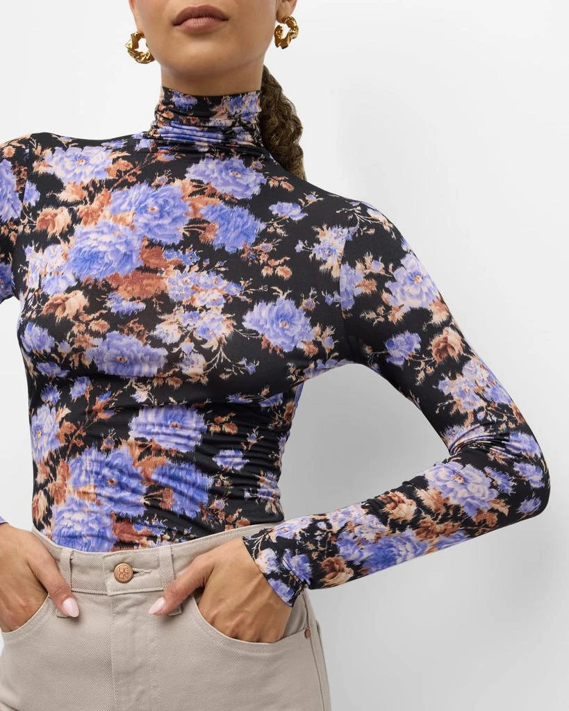Ulla Johnson Aurelia Printed Turtleneck Long-Sleeve Top 7
