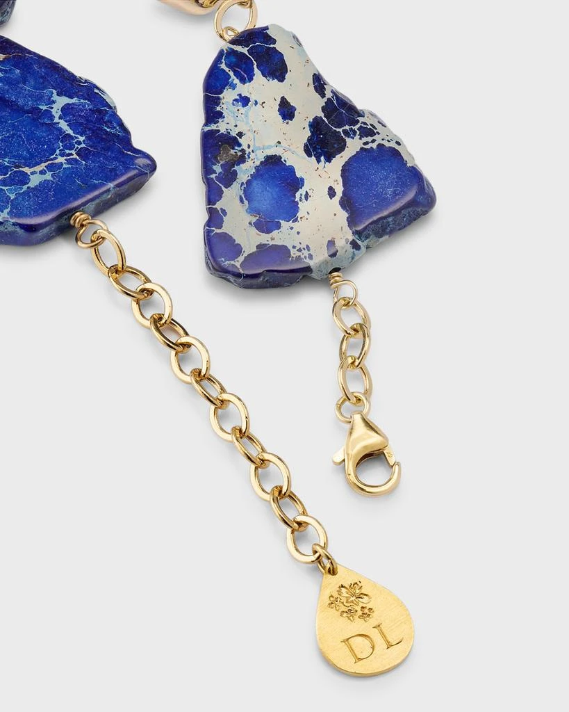 Devon Leigh Carved Blue Pendant Necklace 4