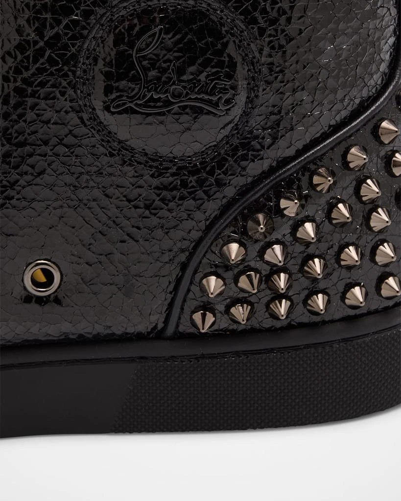 Christian Louboutin Men's Lou Spikes 2 Leather High-Top Sneakers 5