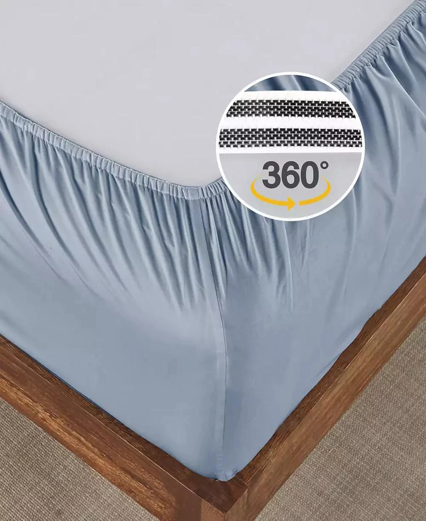 California Design Den Cool Percale Fitted Sheet Only, 100% Organic Cotton, Fully Elasticized with Deep Pockets by 2