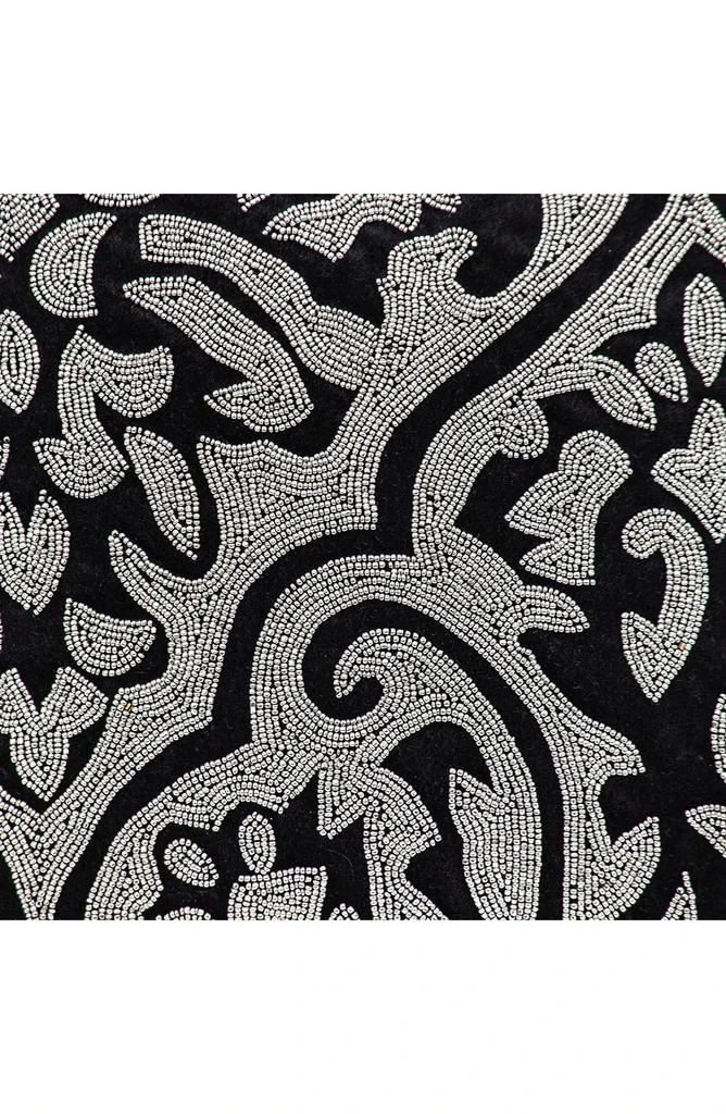 Parkland Carmela Beaded Velvet Throw Pillow 3