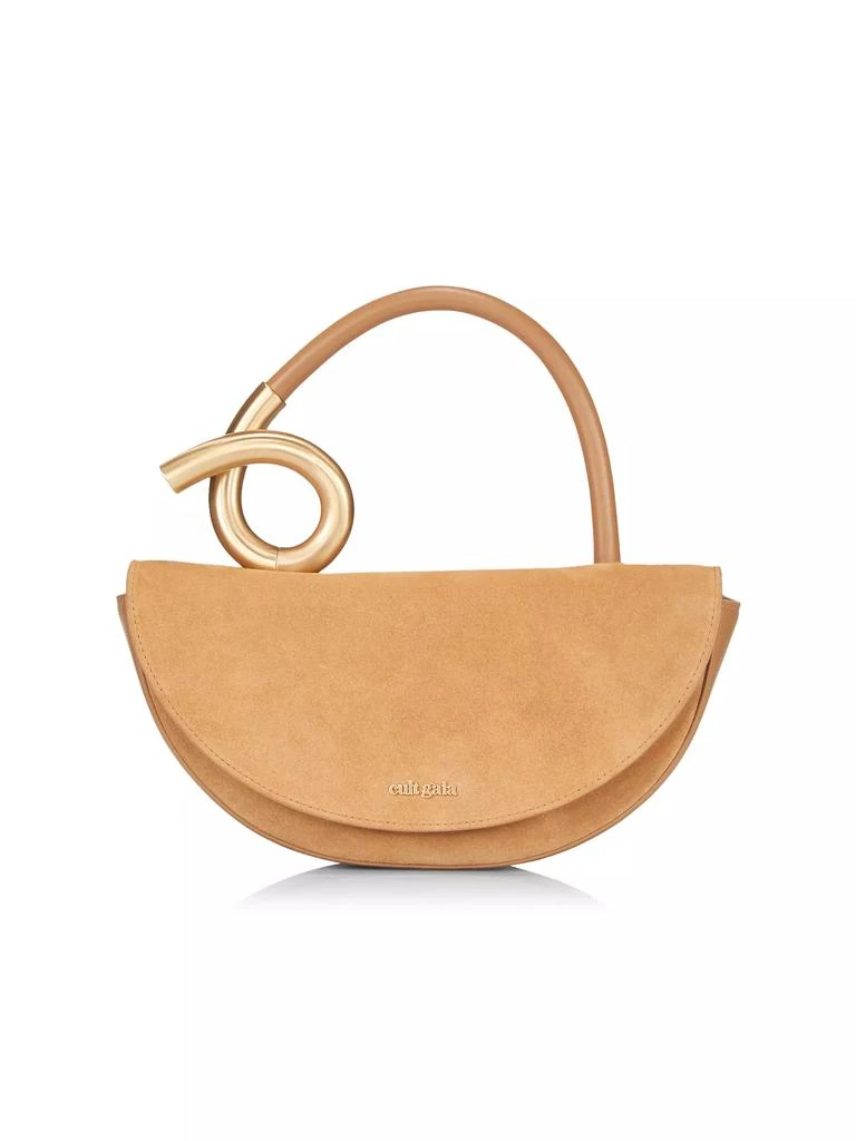 Cult Gaia Azariah Suede & Leather Top-Handle Bag 1