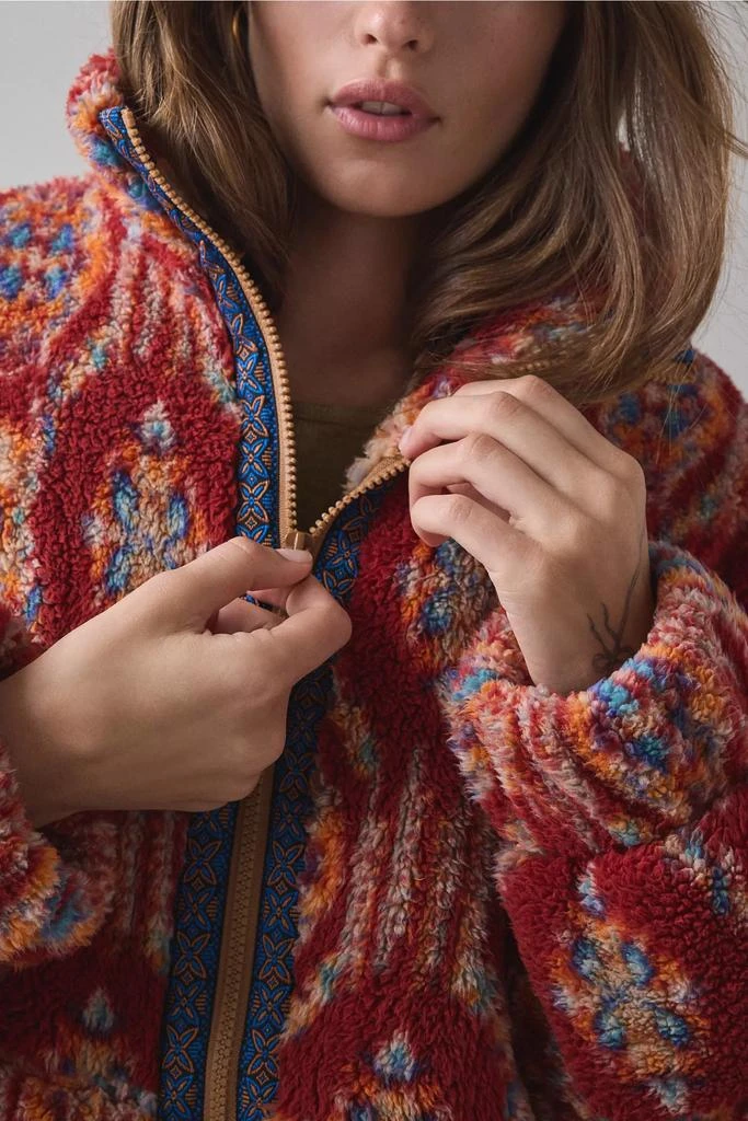 BDG BDG Mae Printed Piled Fleece Zip-Up Jacket 2