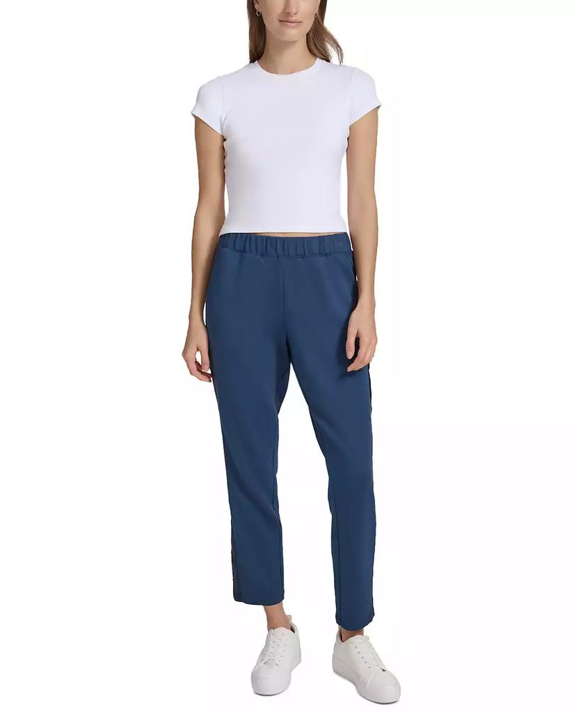 Marc New York by Andrew Marc Women's Scuba Satin-Trim Slim-Leg Pants